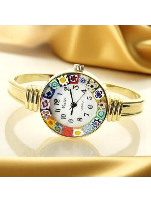 RIALTO OROLOGIO da polso con Murrine vetro di Murano fatto a mano autentico Made in Italy