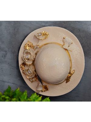 CAPPELLO Decorazione da appendere ceramica artistica stile Barocco dettaglio oro 24k Made in Italy