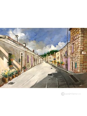 SCORCIO DI IRPINO Dipinto acrilico su tela moderno Made in Italy