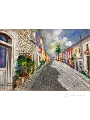 SCORCIO DI IRPINO Dipinto acrilico su tela moderno Made in Italy