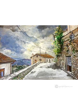 SCORCIO DI IRPINO Dipinto acrilico su tela moderno Made in Italy