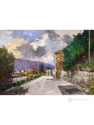 SCORCIO DI IRPINO Dipinto acrilico su tela moderno Made in Italy