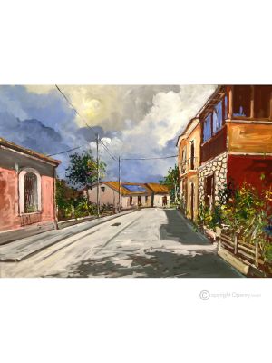 SCORCIO DI IRPINO Dipinto acrilico su tela moderno Made in Italy
