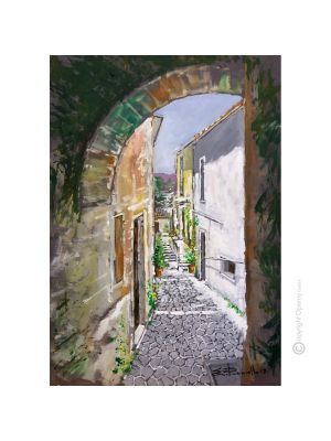 SCORCIO DI LUCANO Dipinto acrilico su tela moderno Made in Italy 