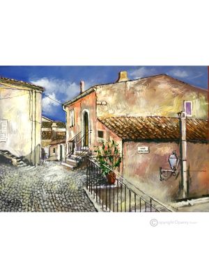 SCORCIO DI FORENZA Dipinto acrilico su tela moderno Made in Italy 