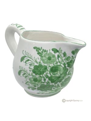 BROCCA, Caraffa decantatore, autentica ceramica di Castelli, fatta e dipinta a mano.