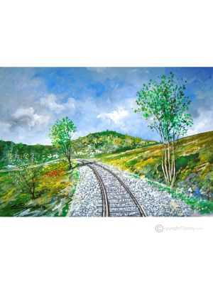 VERSO CASA Dipinto acrilico su tela moderno Made in Italy 