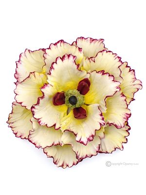 PAPAVERO – Fiore da appendere in porcellana di Capodimonte, fatto a mano, alta qualità