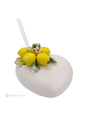 LIMONI – Profumatore, diffusore per ambienti, ceramica di Capodimonte, fatto a mano