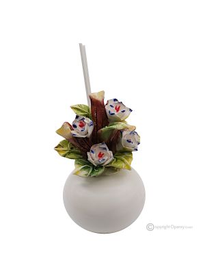 ORCHIDEE – Profumatore, diffusore per ambienti, ceramica di Capodimonte, alta qualità