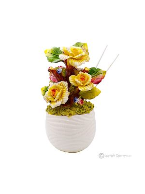 ROSE – Profumatore, diffusore per ambienti, ceramica di Capodimonte, fatto a mano