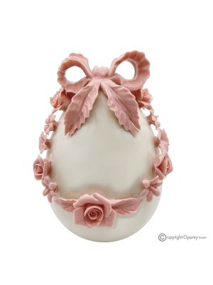 UOVO FIOCCO – Centrotavola per tavolo, porcellana Capodimonte pregiata, fatto a mano