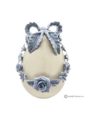 UOVO AVION – Centrotavola per tavolo, porcellana Capodimonte pregiata, fatto a mano