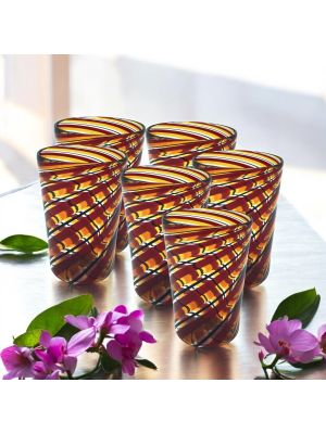 ACQUA CANNE Set 6 bicchieri tumbler in vetro di Murano Made in Italy