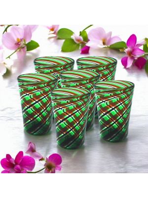 ACQUA CANNE Set 6 bicchieri tumbler in vetro di Murano Made in Italy