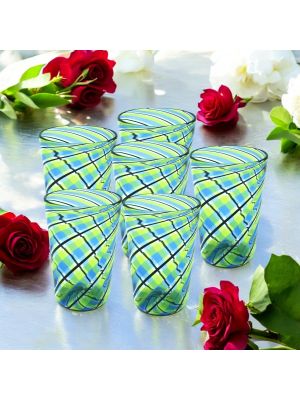 ACQUA CANNE Set 6 bicchieri tumbler in vetro di Murano Made in Italy