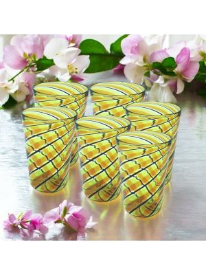ACQUA CANNE Set 6 bicchieri tumbler in vetro di Murano Made in Italy