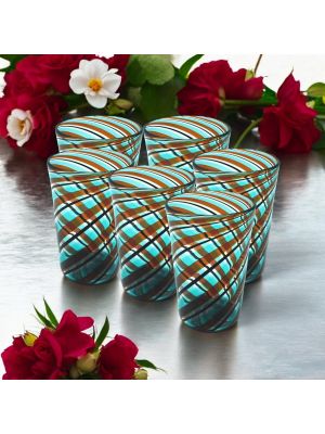 ACQUA CANNE Set 6 bicchieri tumbler in vetro di Murano Made in Italy