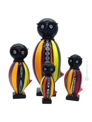 GUFO vetro soffiato di Murano murrine artigianato autentico Made in Italy