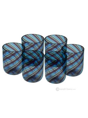 LIQUORE FILIGRANA Set 6 bicchieri shot in vetro di Murano Made in Italy