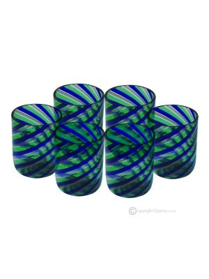 LIQUORE FILIGRANA Set 6 bicchieri shot in vetro di Murano Made in Italy