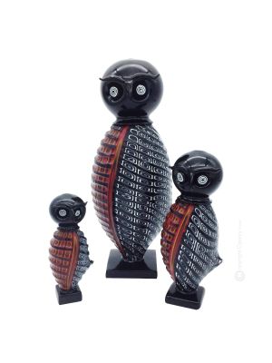 GUFO vetro soffiato di Murano murrine artigianato autentico Made in Italy