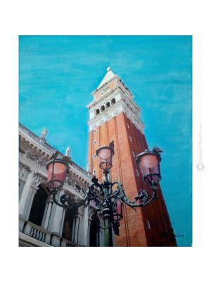 S.MARCO Dipinto su tela Massimo Scarpa con tecnica a encausto