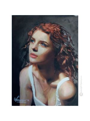 MISTERO Dipinto su tela Massimo Scarpa con tecnica a encausto