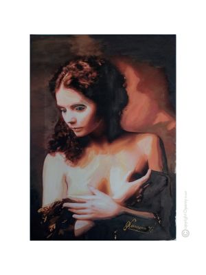 IMBARAZZO Dipinto su tela Massimo Scarpa con tecnica a encausto