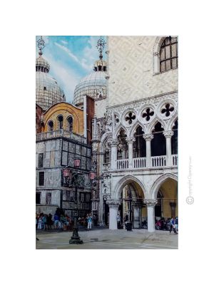 PALAZZO DUCALE Dipinto su tela Massimo Scarpa con tecnica a encausto