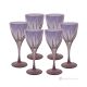 DEBBY Set 6 bicchieri vino calici stelo dipinti a mano autentici in vetro di qualità superiore.