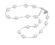 ONDA Collana Collier Vetro di Murano con Foglia Argento 925 Lavorato Mano Made in Italy