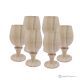 Set 6 bicchieri in marmo Teak, pietra naturale non trattata solo per acqua, realizzati a mano.