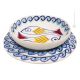 SELINUNTE Collezione Set 18 Pezzi Servizio Piatti per 6 Persone Stoviglie Ceramica Fatto Dipinto a Mano Made in Italy Sicilia