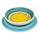 TAORMINA Collezione Set 18 Pezzi Servizio Piatti per 6 Persone Stoviglie Ceramica Fatto Dipinto a Mano Made in Italy Sicilia