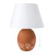 GIMGKO Lampada da tavolo abat-jour ceramica artistica piemontese fatto e decorato a mano autentico Made in Italy rosso