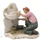 IDRAULICO Statuetta statuina figura porcellana Capodimonte fatto a mano Made in Italy