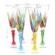 CALICE FLUTE MELODIA Set 6 bicchieri flute cristallo dipinto a mano Venezia autentico Made in Italy 