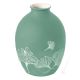 VASO GINKO Vaso in ceramica piemontese fatto e decorato a mano autentico motivo con foglie Made in Italy