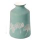 VASO GINKO Vaso in ceramica piemontese fatto e decorato a mano autentico motivo con foglie Made in Italy