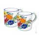 TAZZE MUG FIORACCIO set 2 tazze da colazione ceramica di Castelli fatta a mano autentica Abruzzo Made in Italy
