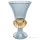 ADA Vaso dipinto a mano autentico moderno decorativo in vetro di qualità superiore.-Blue