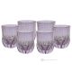 ADA Set 6 bicchieri acqua dipinti a mano autentici moderni in vetro di qualità superiore.-Purple