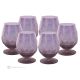ALKIMIA Set 6 bicchieri calici whisky dipinti a mano autentici in vetro di qualità superiore.-Purple
