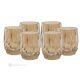 ALKIMIA Set 6 bicchieri acqua dipinti a mano autentici in vetro di qualità superiore design moderno.-Yellow