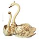 CIGNI Decorazione da tavolo centrotavola ceramica artistica stile Barocco dettaglio oro 24k Made in Italy