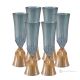 CANALETTO Set 6 bicchieri calice flute dipinti a mano autentici in vetro di qualità superiore.