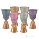 CANALETTO Set 6 bicchieri acqua calici stelo dipinti a mano autentici in vetro di qualità superiore.