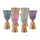 CANALETTO Set 6 bicchieri vino calici stelo dipinti a mano autentici in vetro di qualità superiore.