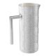 CARAFFA MANICO BOTTONE Caraffa Decantatore Vino Acqua Speciale Placcatura Argento Martellato a Mano Made in Italy *1,3l